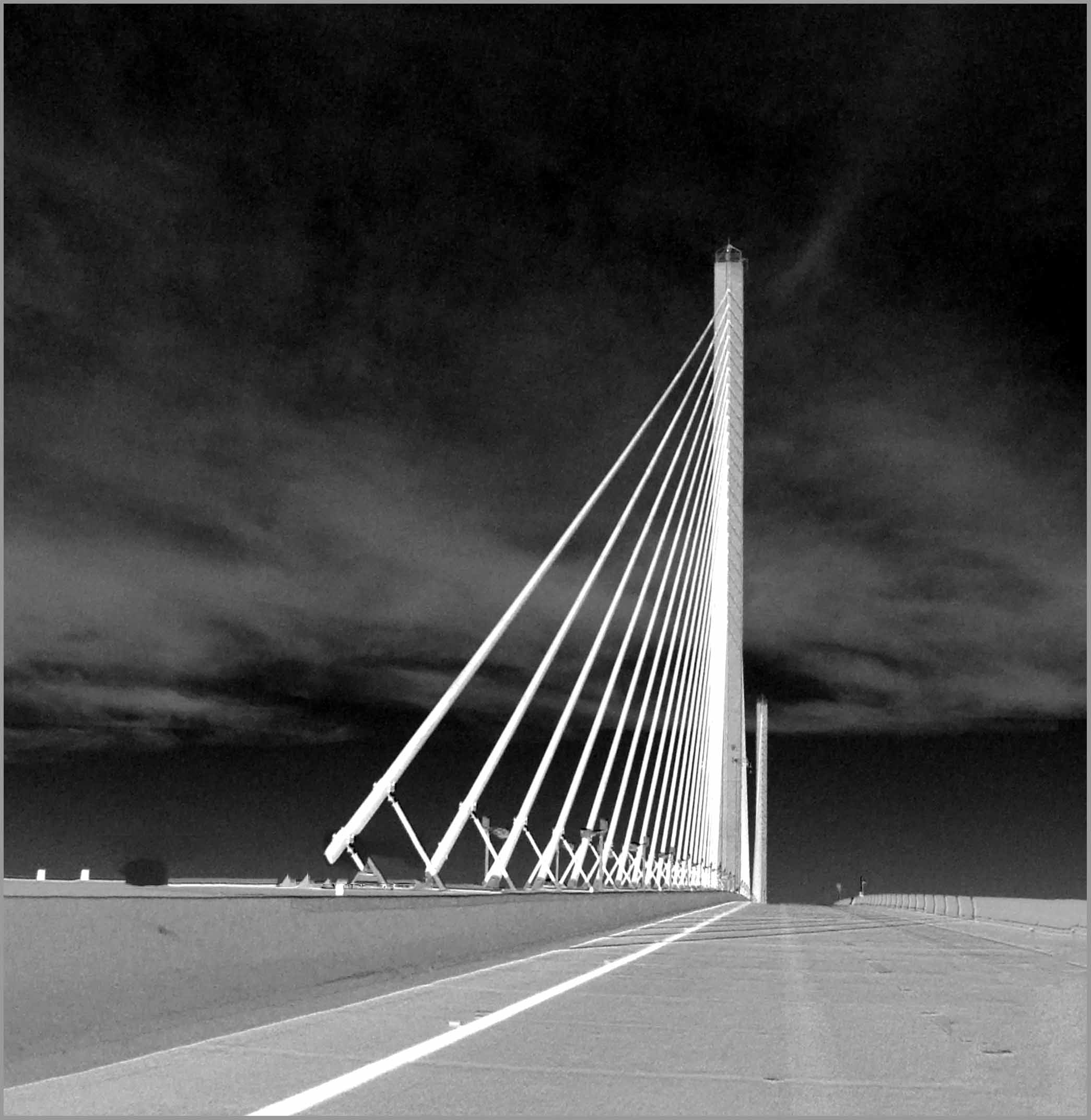 Driving on Sunshine Skyway Bridge