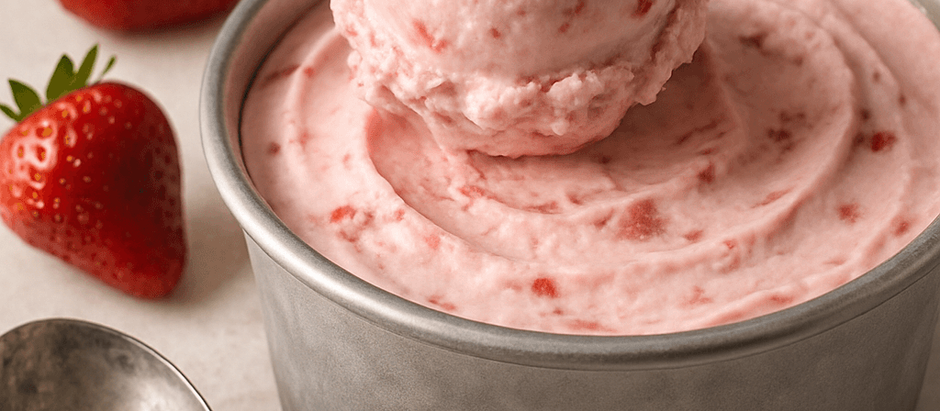 Homemade Strawberry Ice Cream