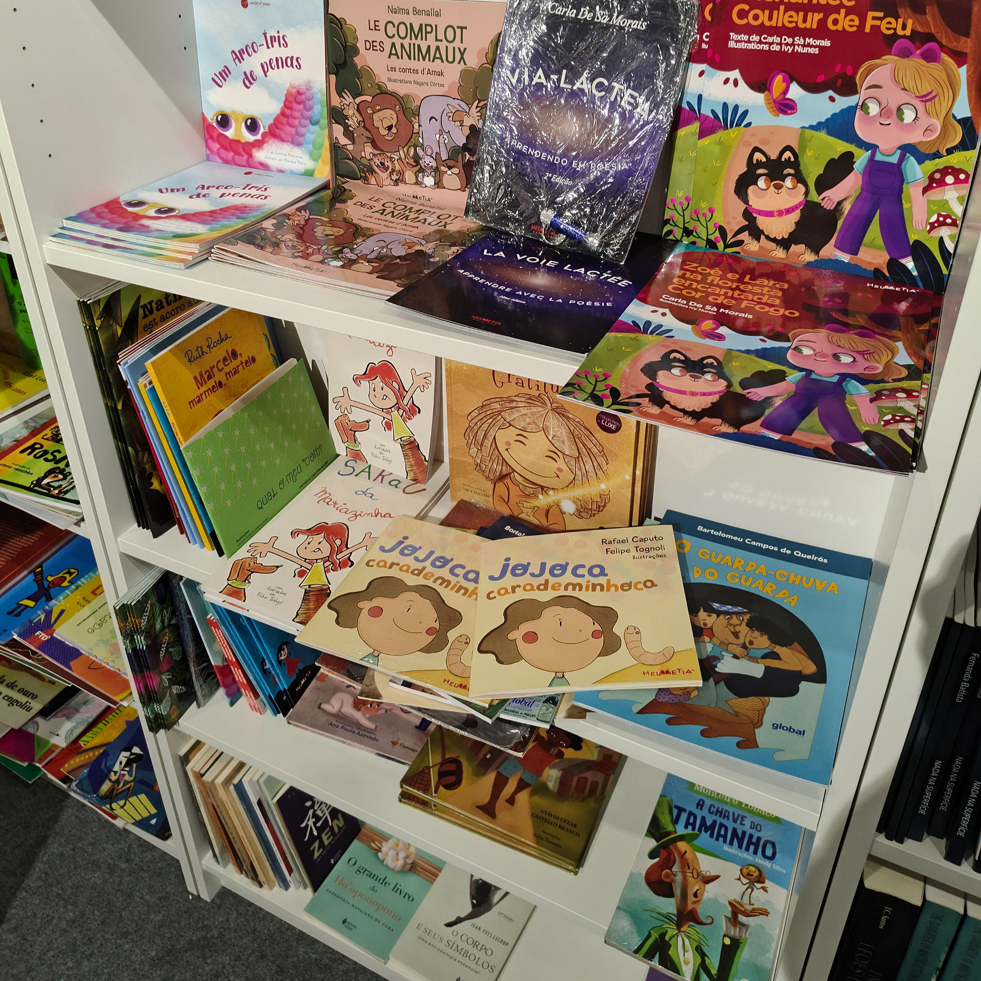 Livro "Jojoca, cara de minhoca" no Salão do Livro em Genebra, na Suíca.