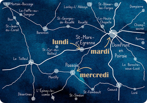 carte Domfront Passais St Mars d'Egrenne