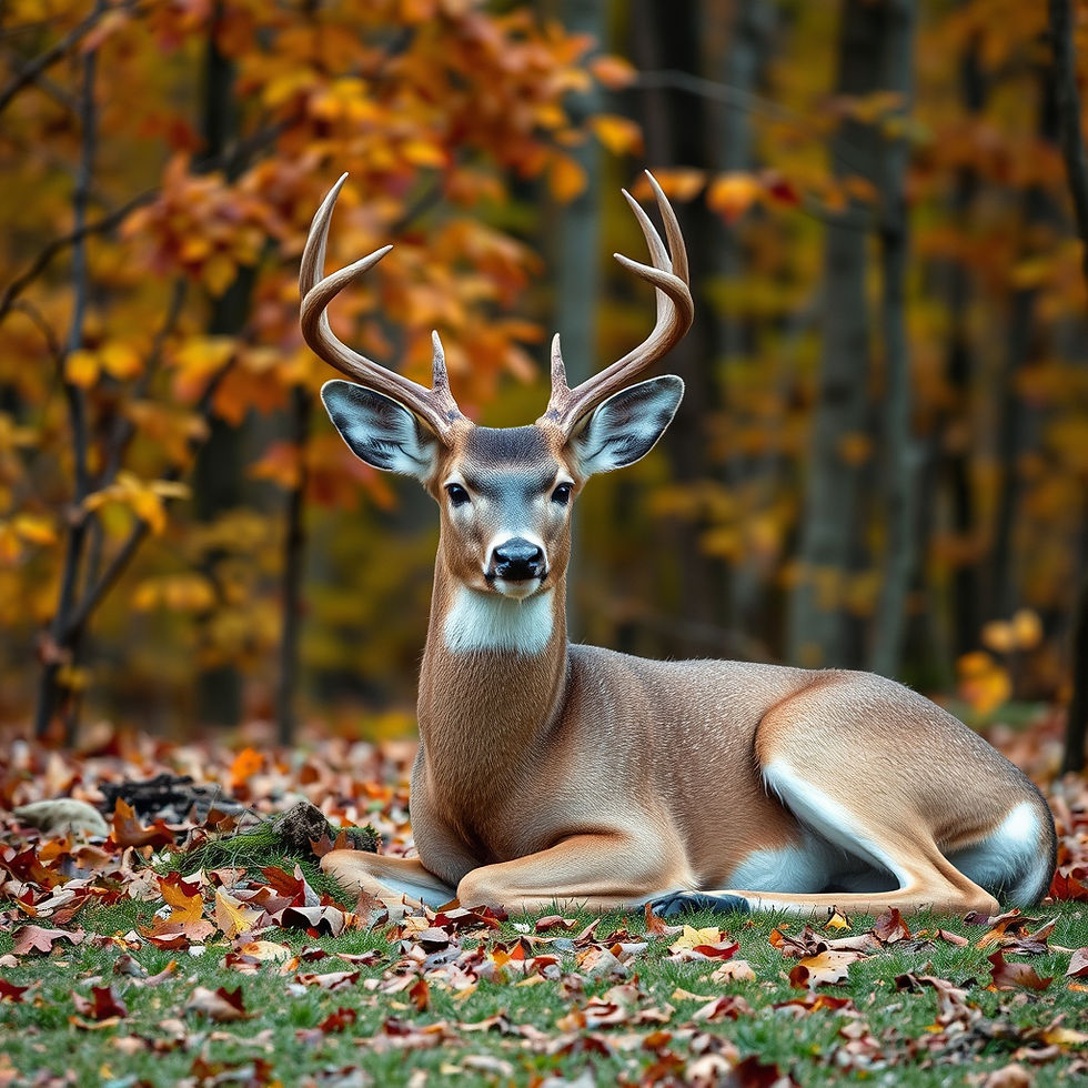 white-tailed deer buck laying down fall season.jpg