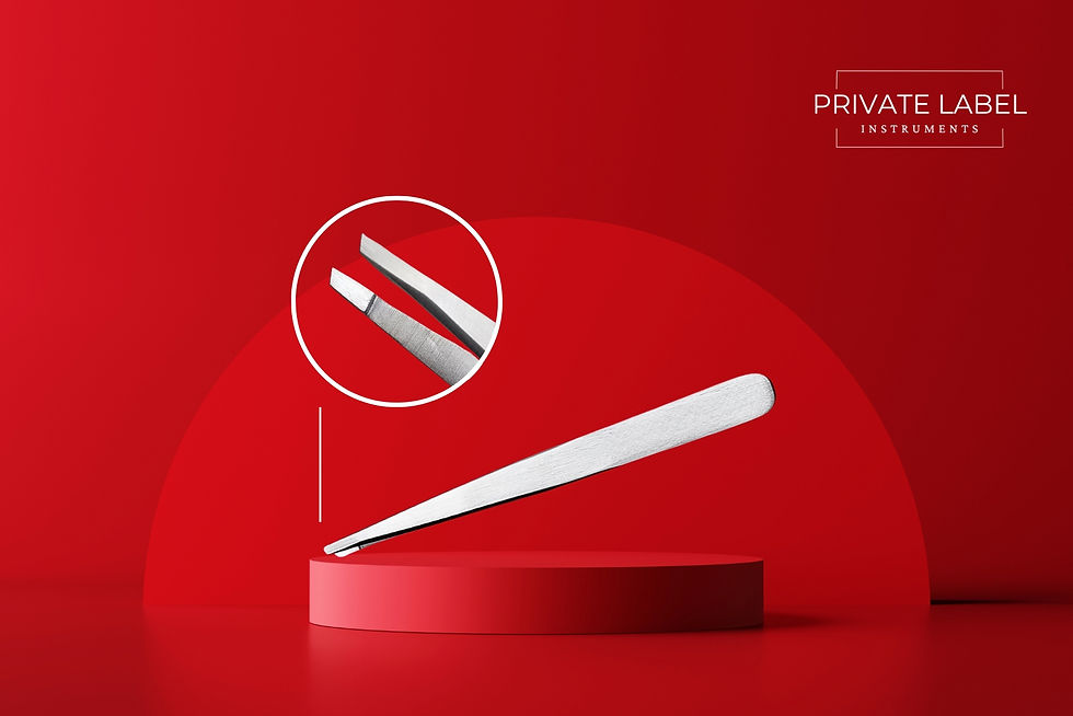 Original Micro Slant Tweezers – Precision Tool for Safe and Gentle Grooming Private Label Instruments