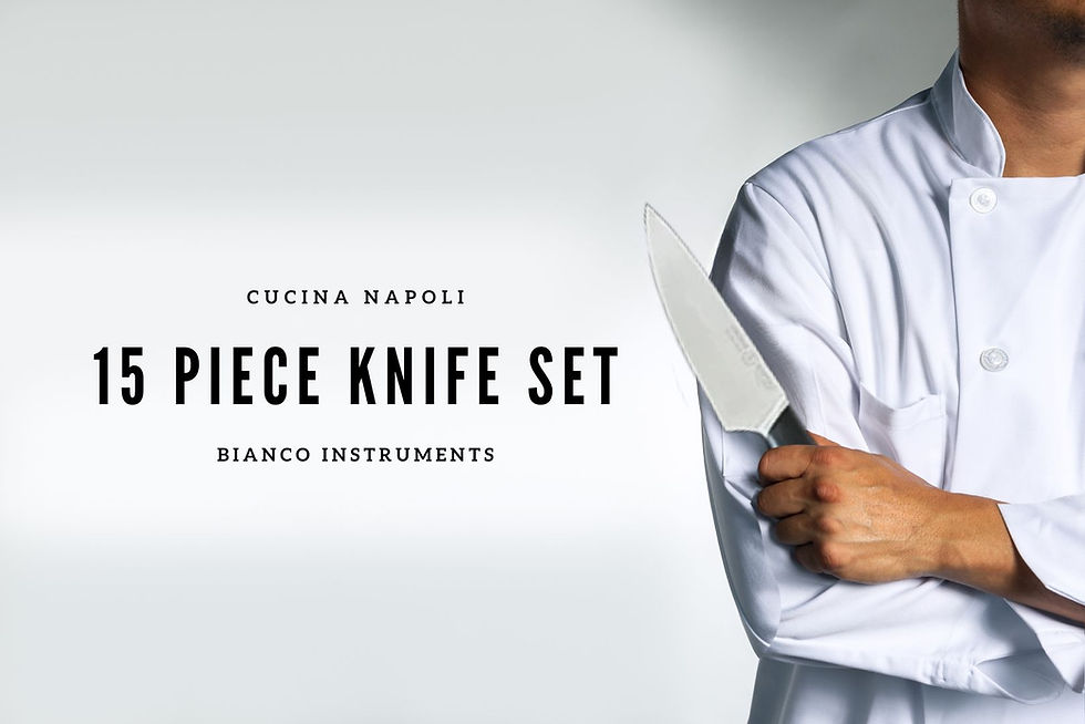 Thumbnail: CN-015 Cucina Napoli 15 Piece Premium Cooking Knife Set Bianco Instruments