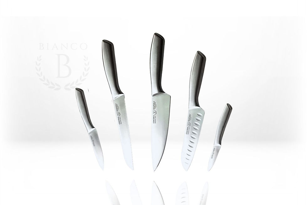 Thumbnail: Cucina Napoli 5 Piece stainless steel boxed Knife Set Bianco Instruments