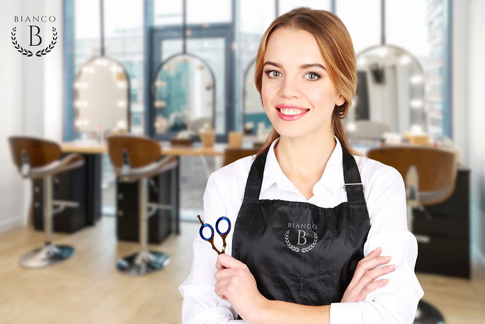 Thumbnail: Bianco Instruments 5.25" Titanium Gold Cognac Shear – Precision Cutting Scissors