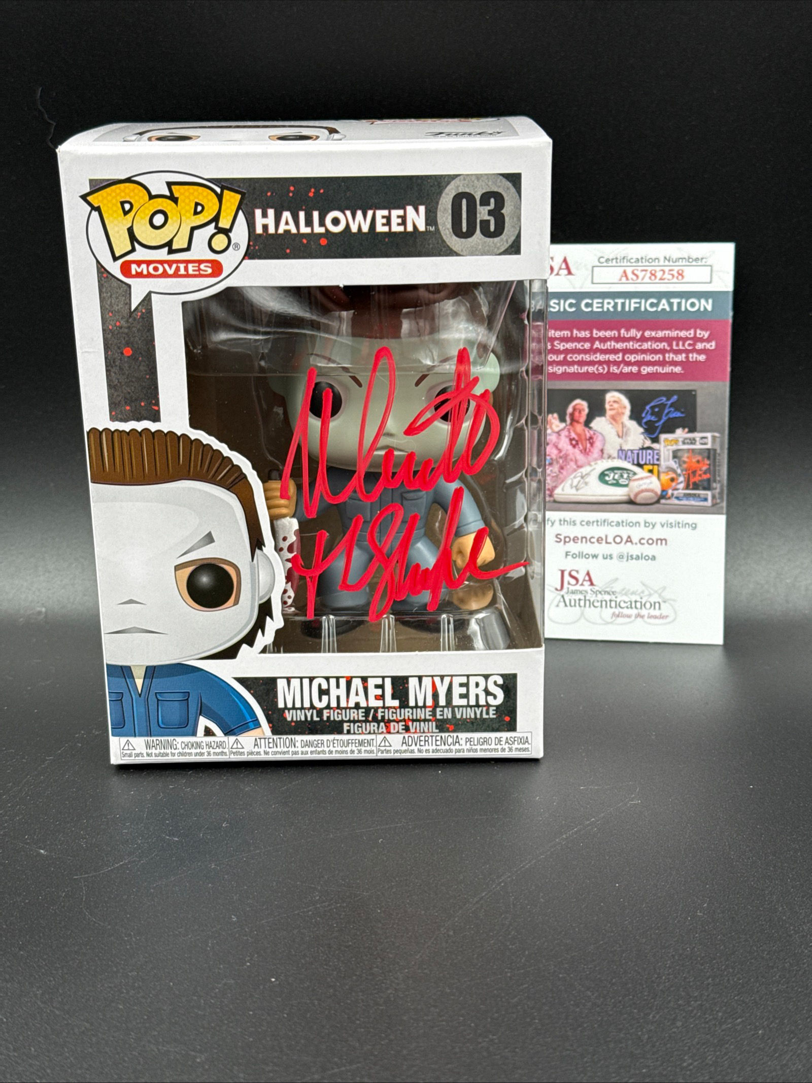 Michael Myers Funko Pop! Halloween #03 Signed by Nick Castle