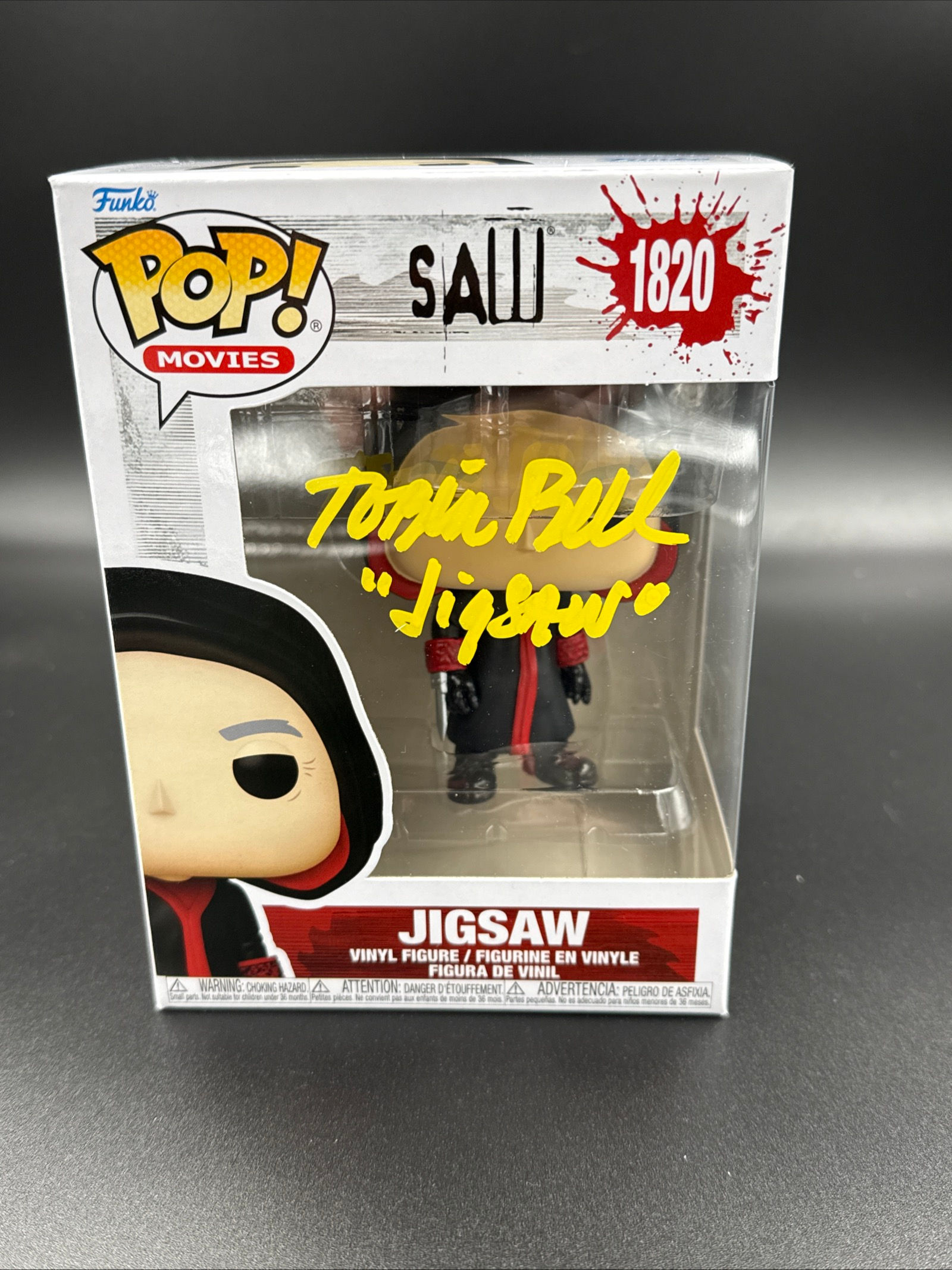 Tobin Bell signed "Jigsaw" Saw Funko Pop! #1820