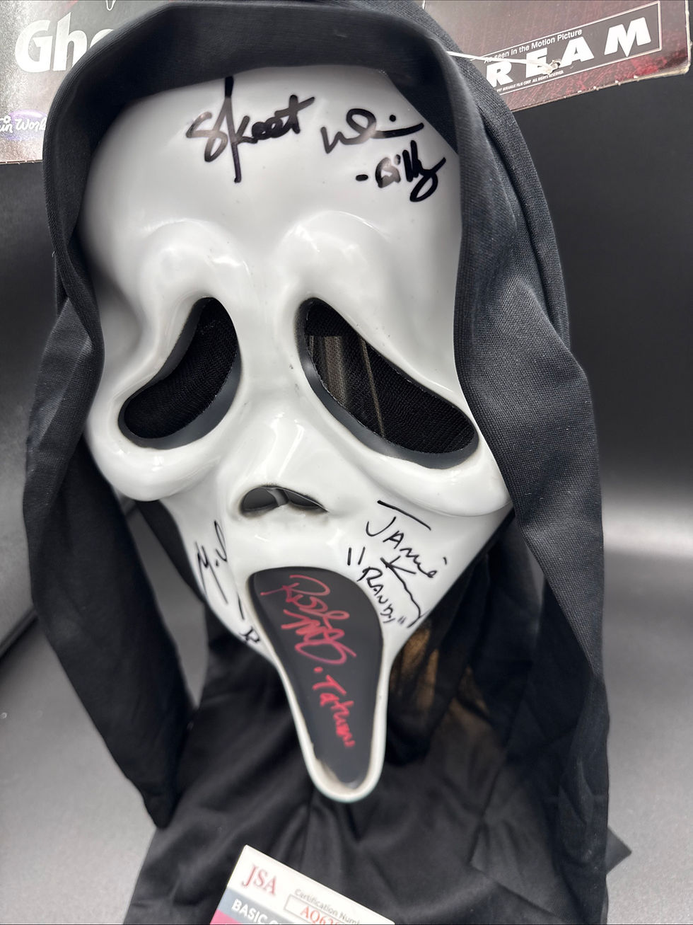 Thumbnail: Scream 96’ Cast Signed Fun World Ghostface Mask
