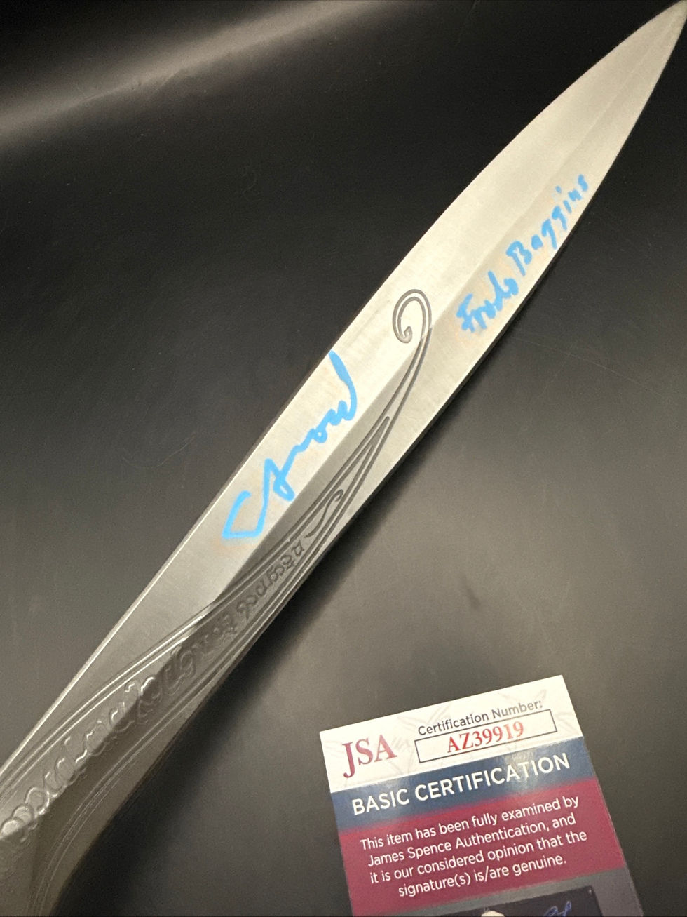 Thumbnail: ELIJAH WOOD Officially Licensed SIGNED STING Sword & Display Frodo Baggins JSA 