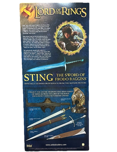 ELIJAH WOOD Officially Licensed SIGNED STING Sword & Display Frodo