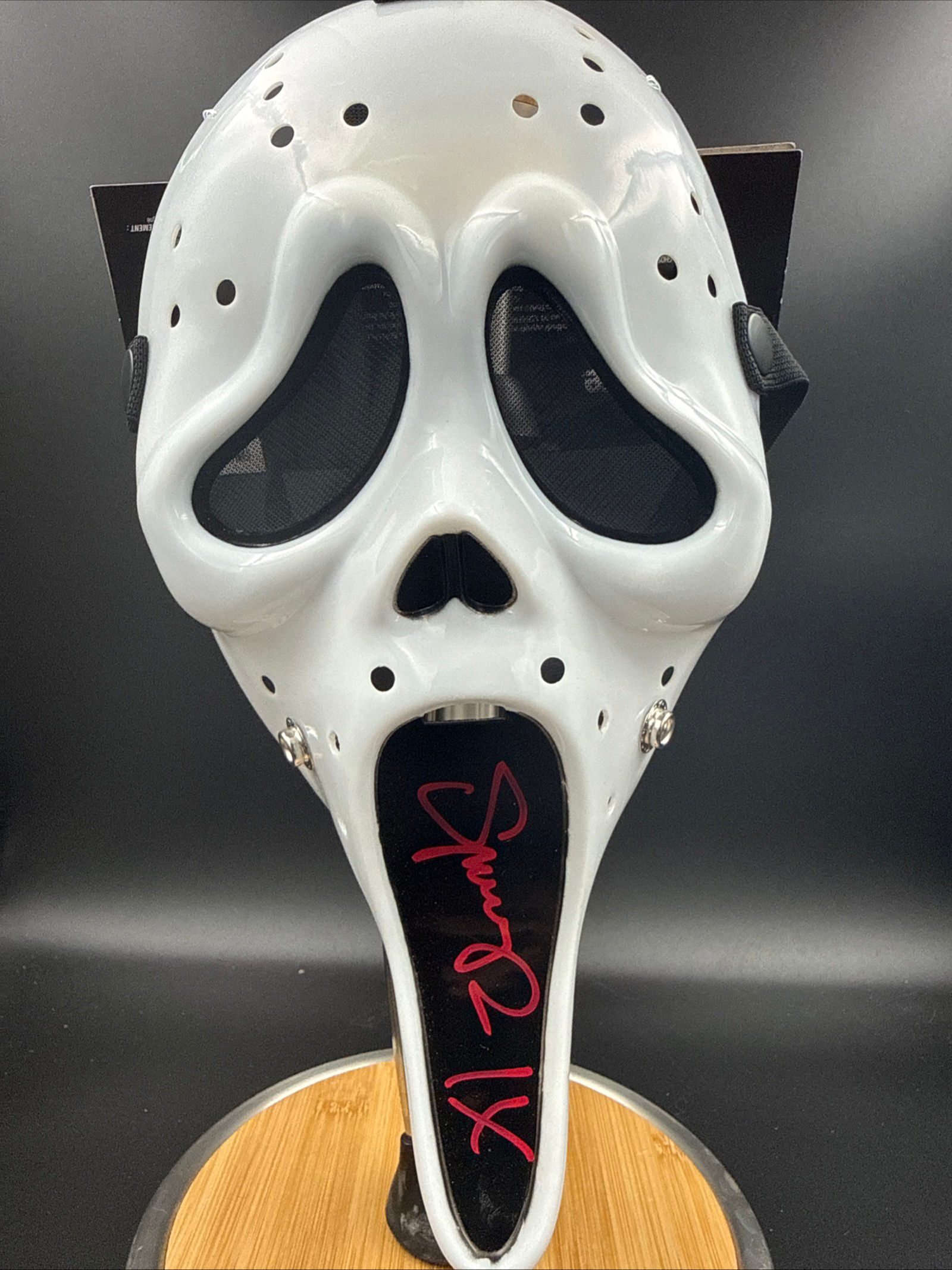 Spencer Charnas signed Fun World Hockey Ghostface mask Ice Nine Kills JSA