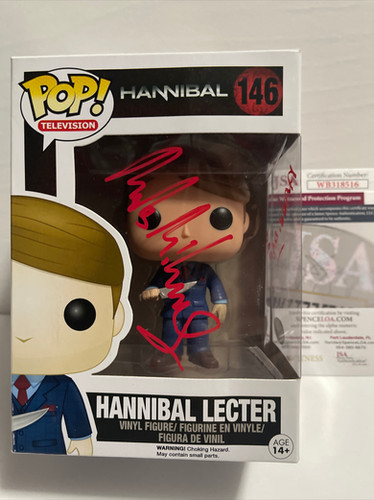 THE ART AND MAKING OF HANNIBAL マッツ　サイン入り MADS MIKKELSEN signed HANNIBAL LECTER Funko Pop Vinyl 146