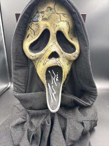 Liana Liberato Signed Fun World Deluxe Aged Ghostface Mask JSA