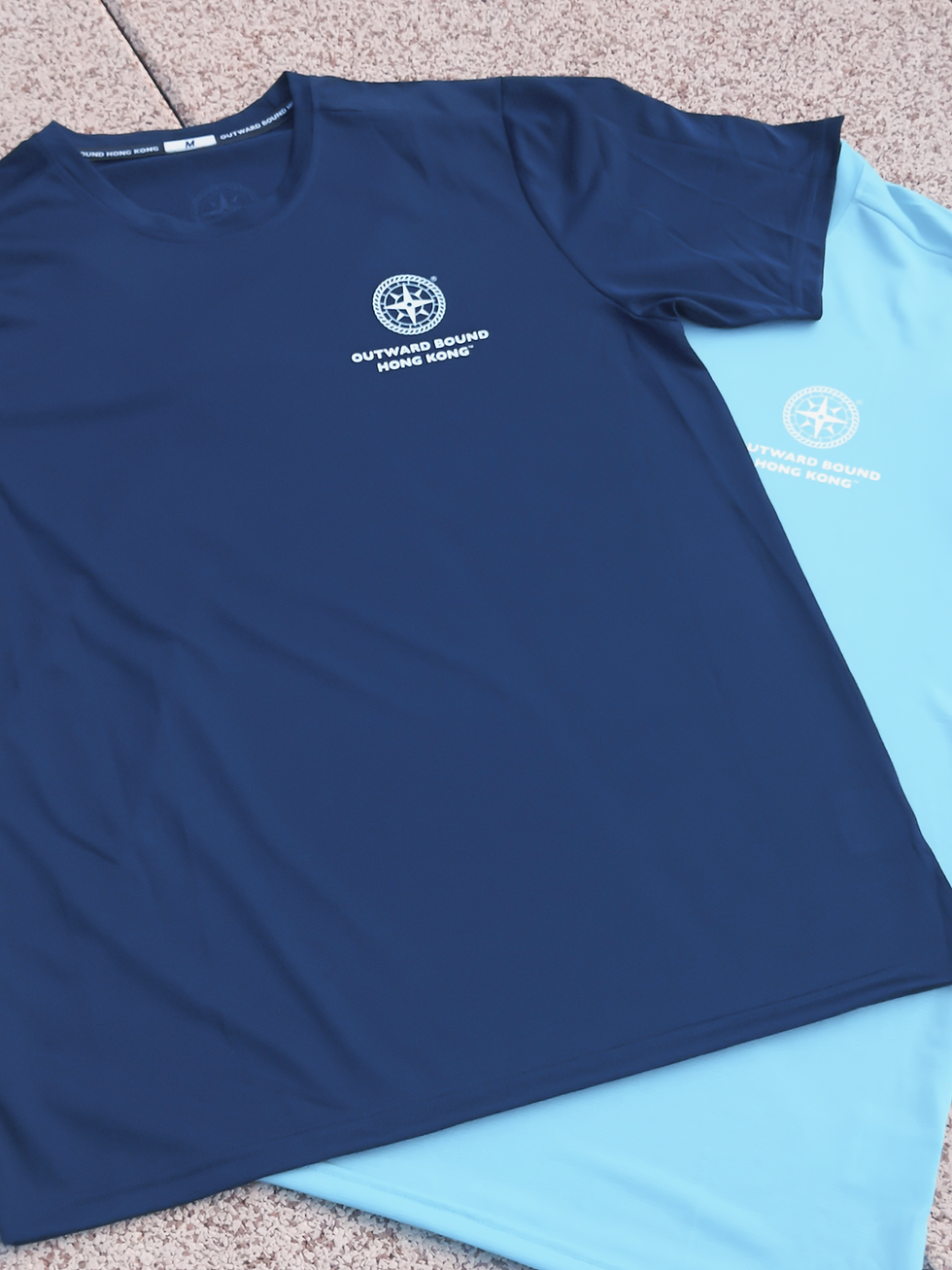 Thumbnail: 外展速乾T恤（藍綠色/OB深藍色）Outward Bound Aqua/ Navy Blue Dryfit T-Shirt