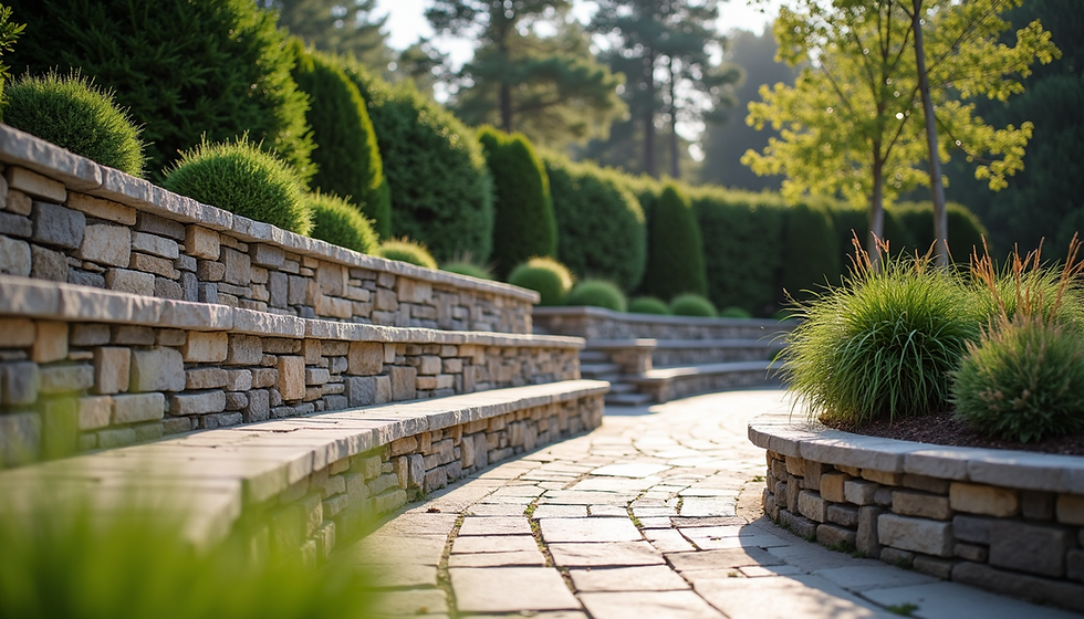 Creative Stacked Stone Retaining Wall Design Ideas