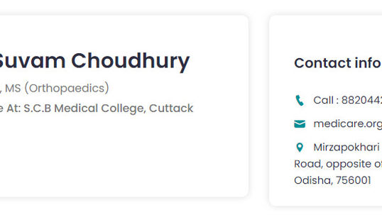 Consult the Best Orthopedic Doctor in Balasore at Medicare Diagnostic Centre