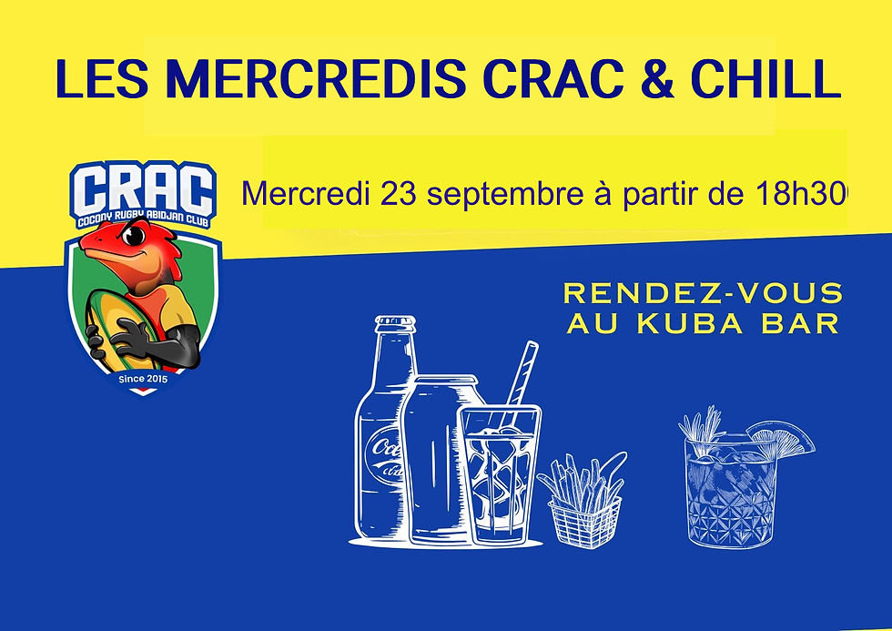 🍺 CRACK & CHILL - Les apéros du CRAC