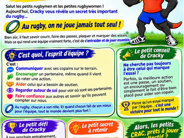 ⭐️Les Secrets du Rugby avec Cracky : L’esprit d’équipe, notre super pouvoir