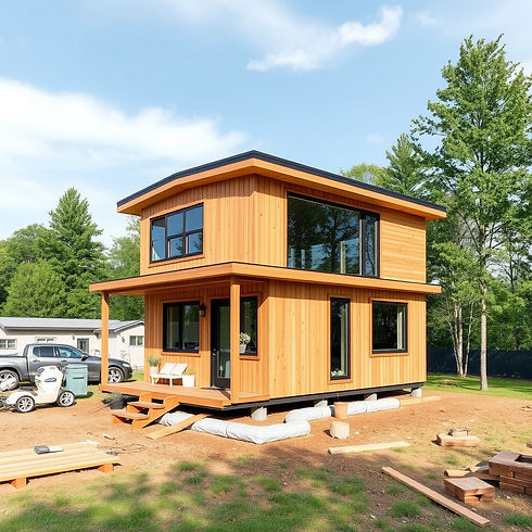 2 story modern tiny home being built.jpg