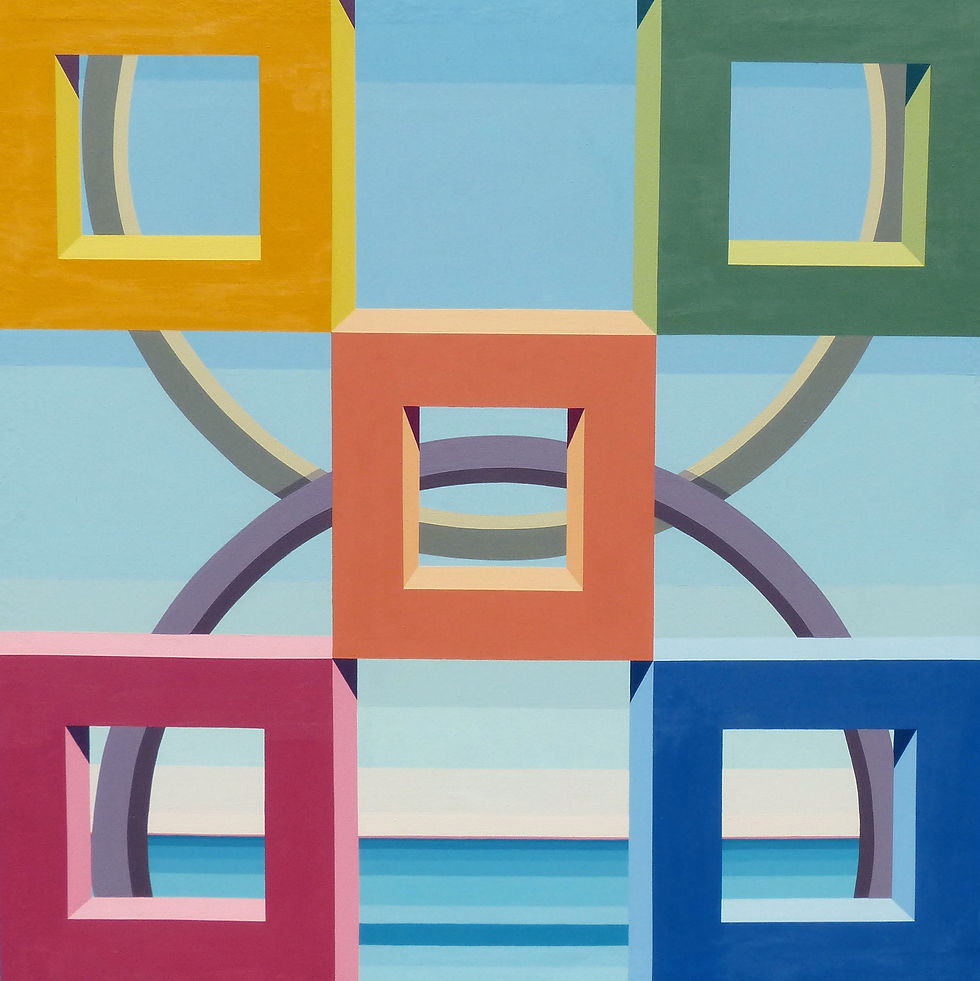 Vinculo - 130 cm x 130 cm - acrilico sobre tela -2108