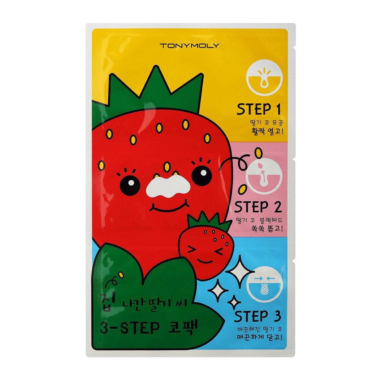 Очищающая маска: 3 шага TONY MOLY Homeless Strawberry Seeds 3-step Nose Pack