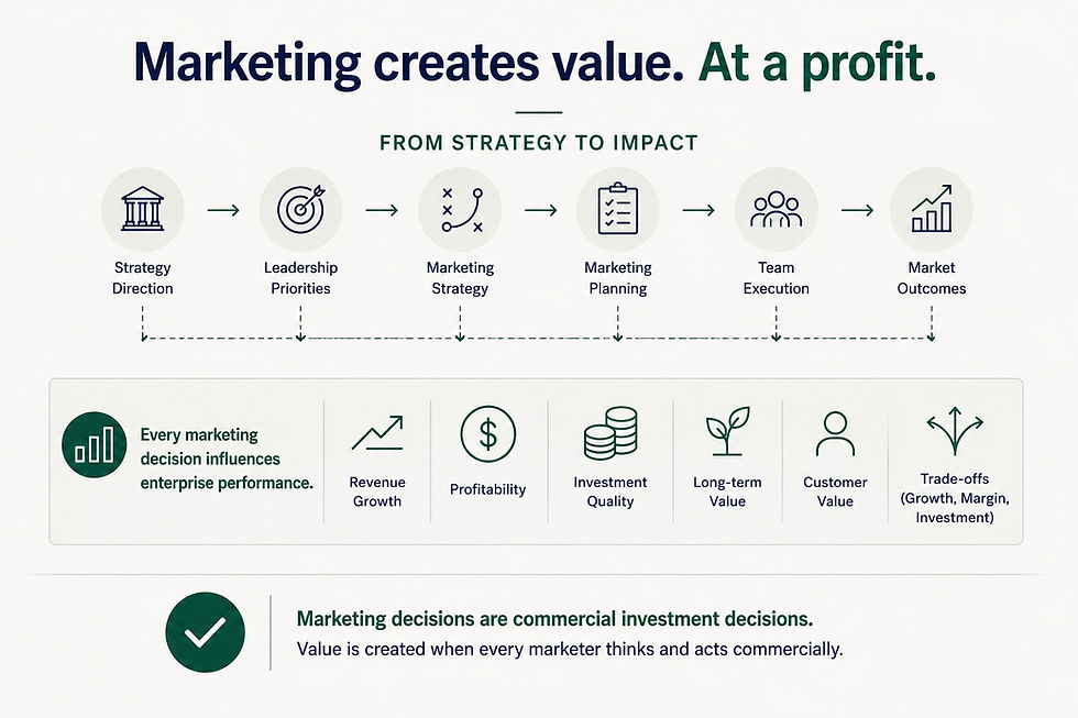 Marketing creates value. At a profit.