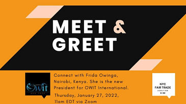 Meet and Greet: Thursday, January 27, 2022 at 11:00 AM