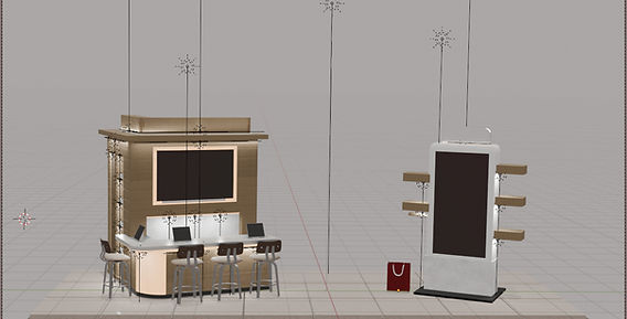In process 3d rendering of the kiosks