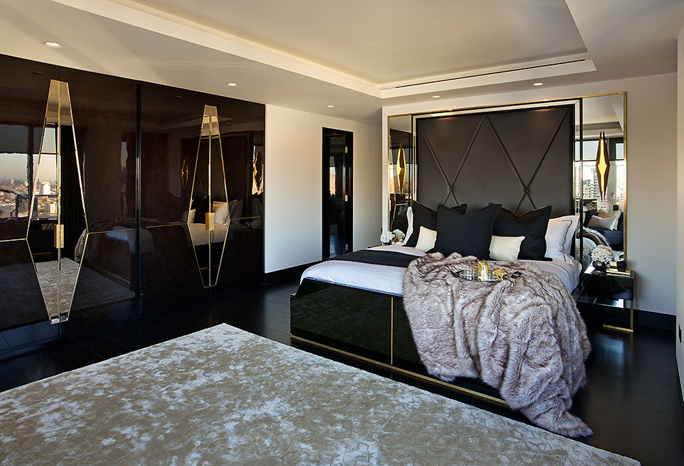 luxurious apartment bedroom