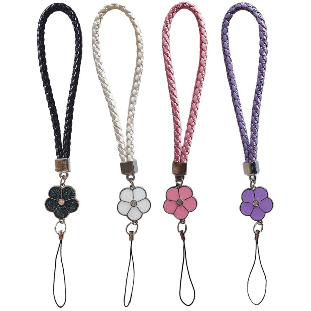 TENDYCOCO 4pcs Cell Phone Charm Phone Lanyard Wrist Strap for Woemen Girls Phone