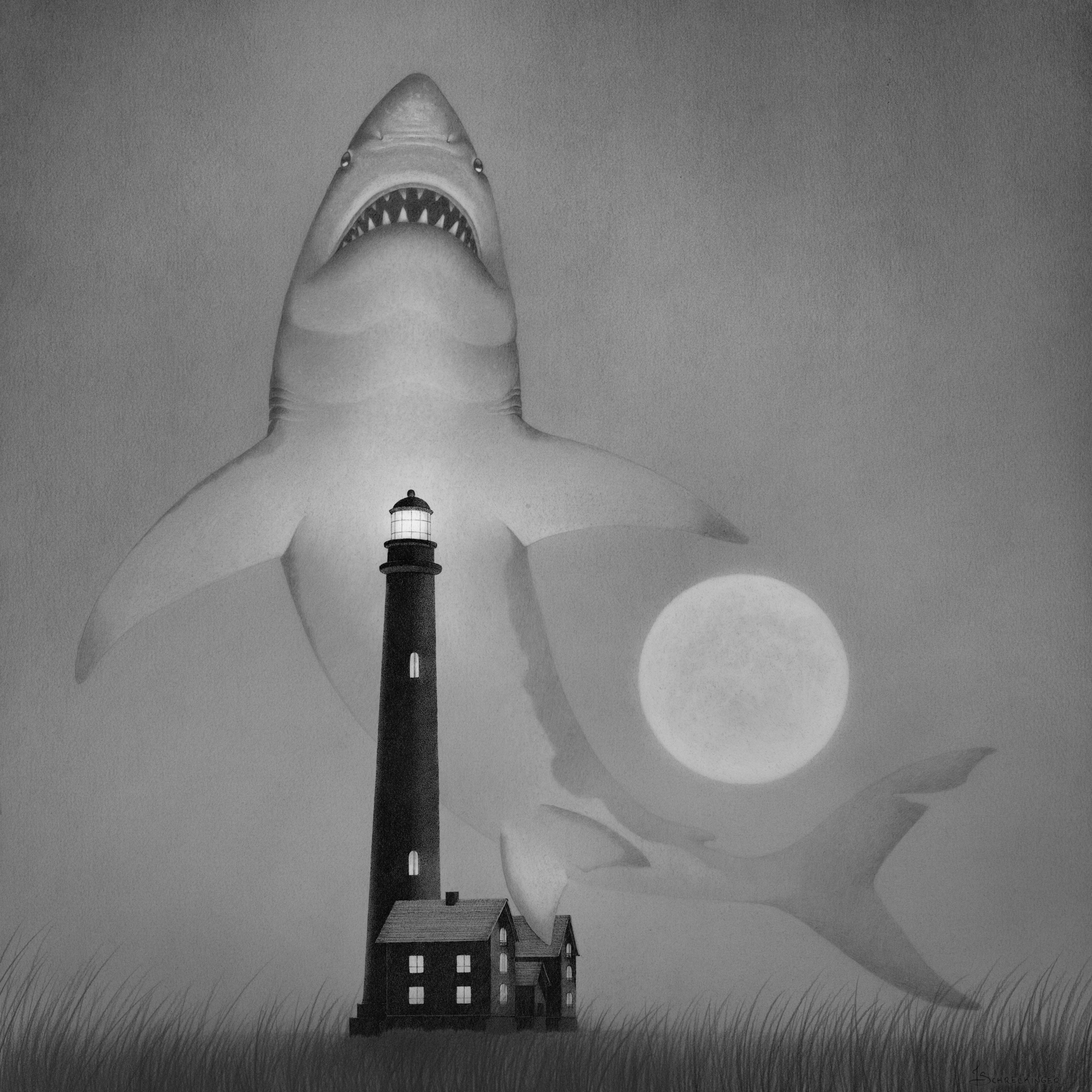 "Mabel and The Shinnecock Lighthouse" Archival Print