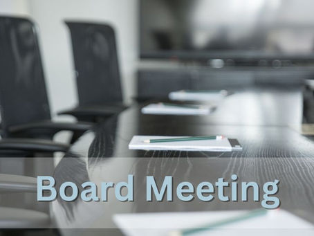 Reminder: Board Meeting - Nov 10, 2023