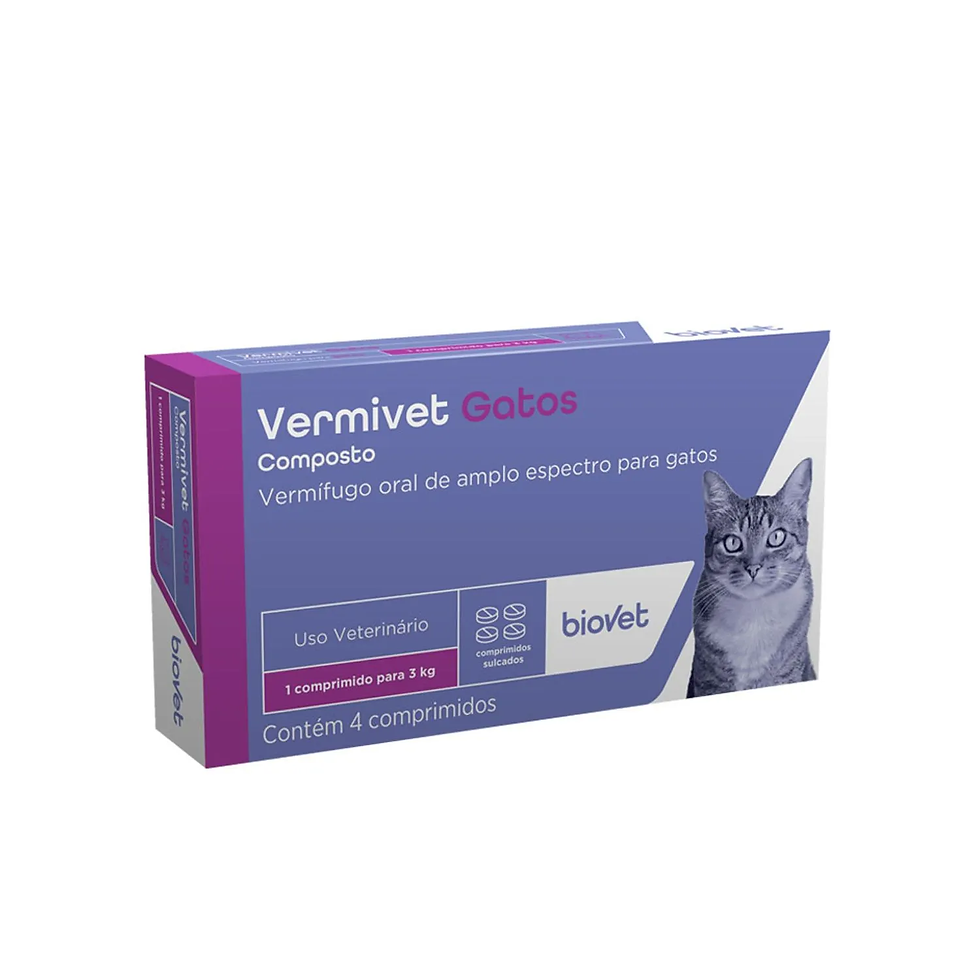 Vermivet para Gatos 4 Comprimidos