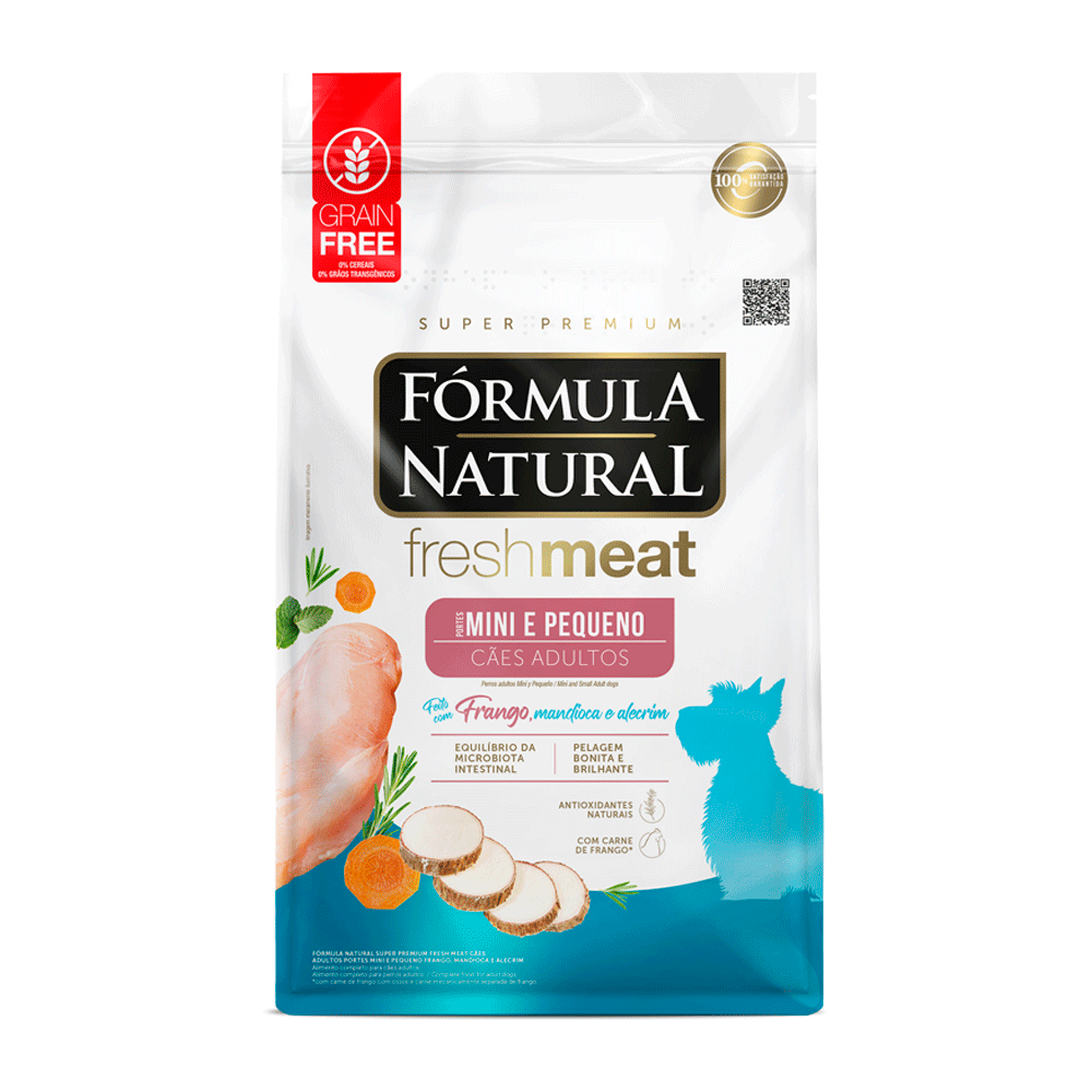 Ração Fórmula Natural Fresh Meat mini adulto 10,1kg embalagem original carne fresca