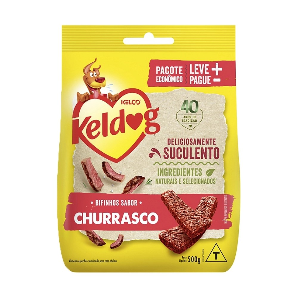 Bifinho Keldog Churrasco 500g para Cães