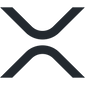 XRP Logo: Distinctive black and white symbol for digital currency.