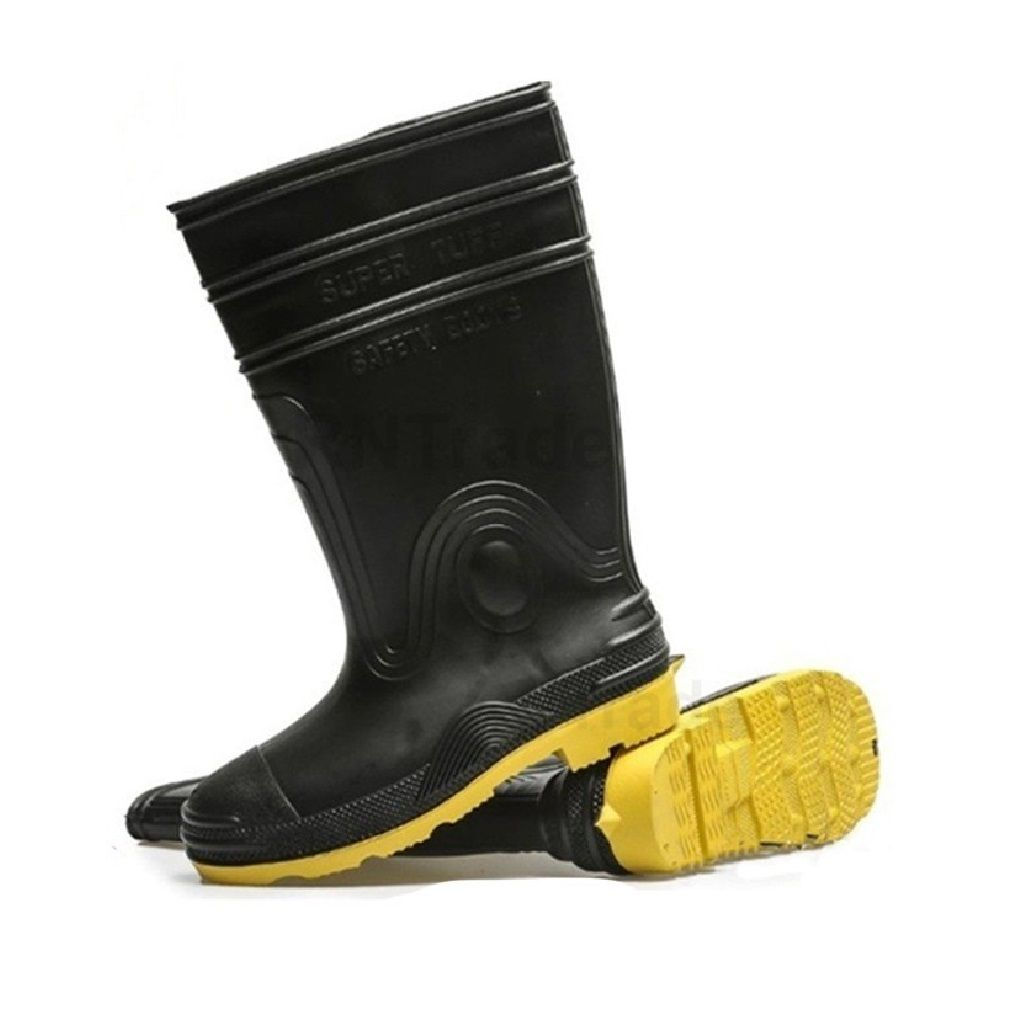Supertuff Rubber boots with Steel (Black)