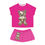 Thumbnail: Teddy Bear Short Pajama Set (AOP) Deep Pink