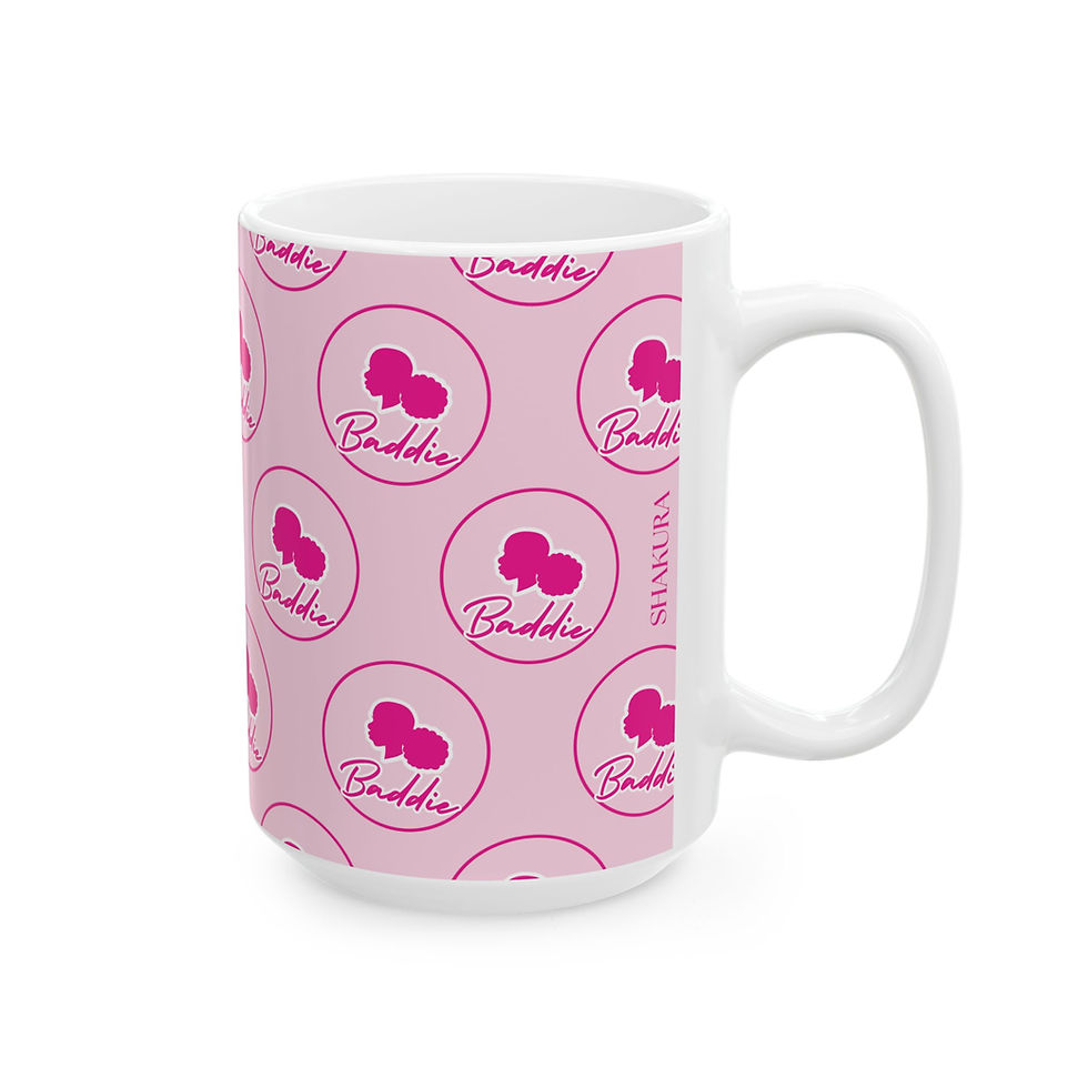 Thumbnail: BADDIE - Customizable Ceramic Mug, Light Pink (11oz, 15oz) [US]