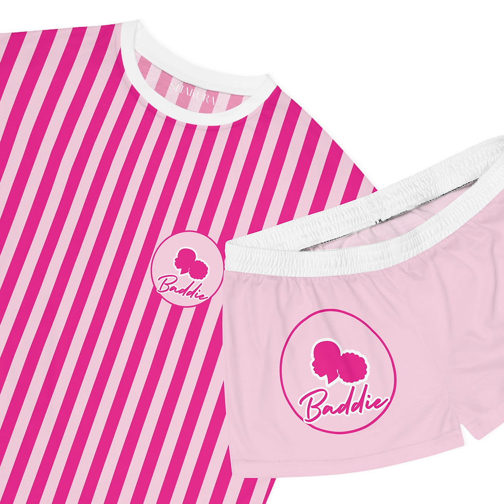 Thumbnail: Women's football Short Pajama Set (AOP) - Customizable back