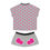 Thumbnail: Black Barbie Women's Short Pajama Set (AOP) Light Gray
