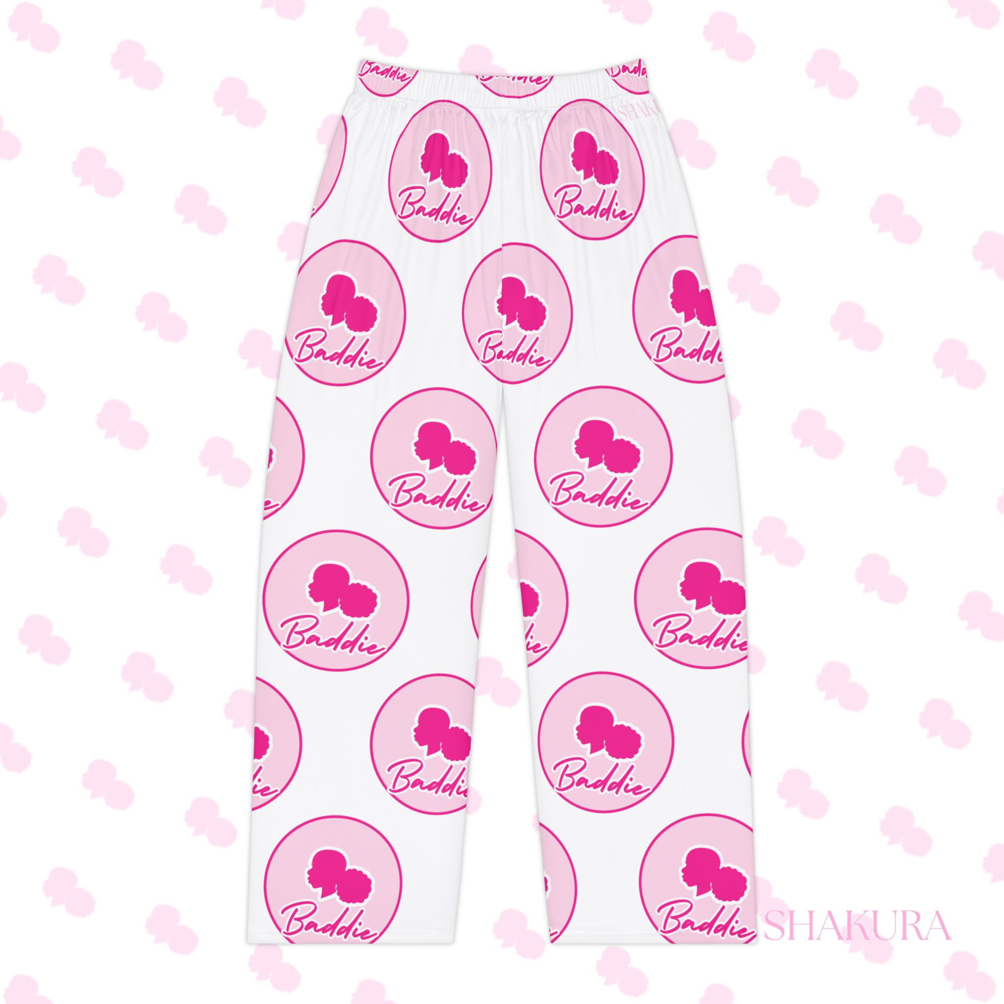 Women's Pajama Pants (AOP) Light Pink