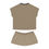 Thumbnail: Teddy Bear Short Pajama Set (AOP) Deep Beige