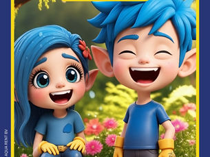 Aqua en Rent lachen samen