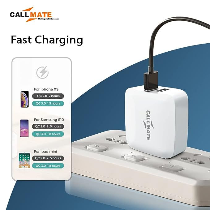 CallMate LC088 2.4A Dual USB Port Fast Charger