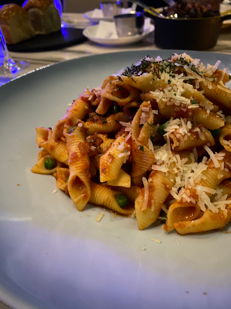 Garganelli Pasta, Lobster Bolognese, Ricotta