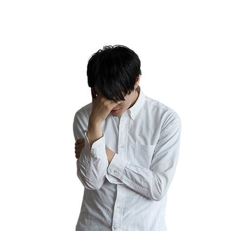 悩む人