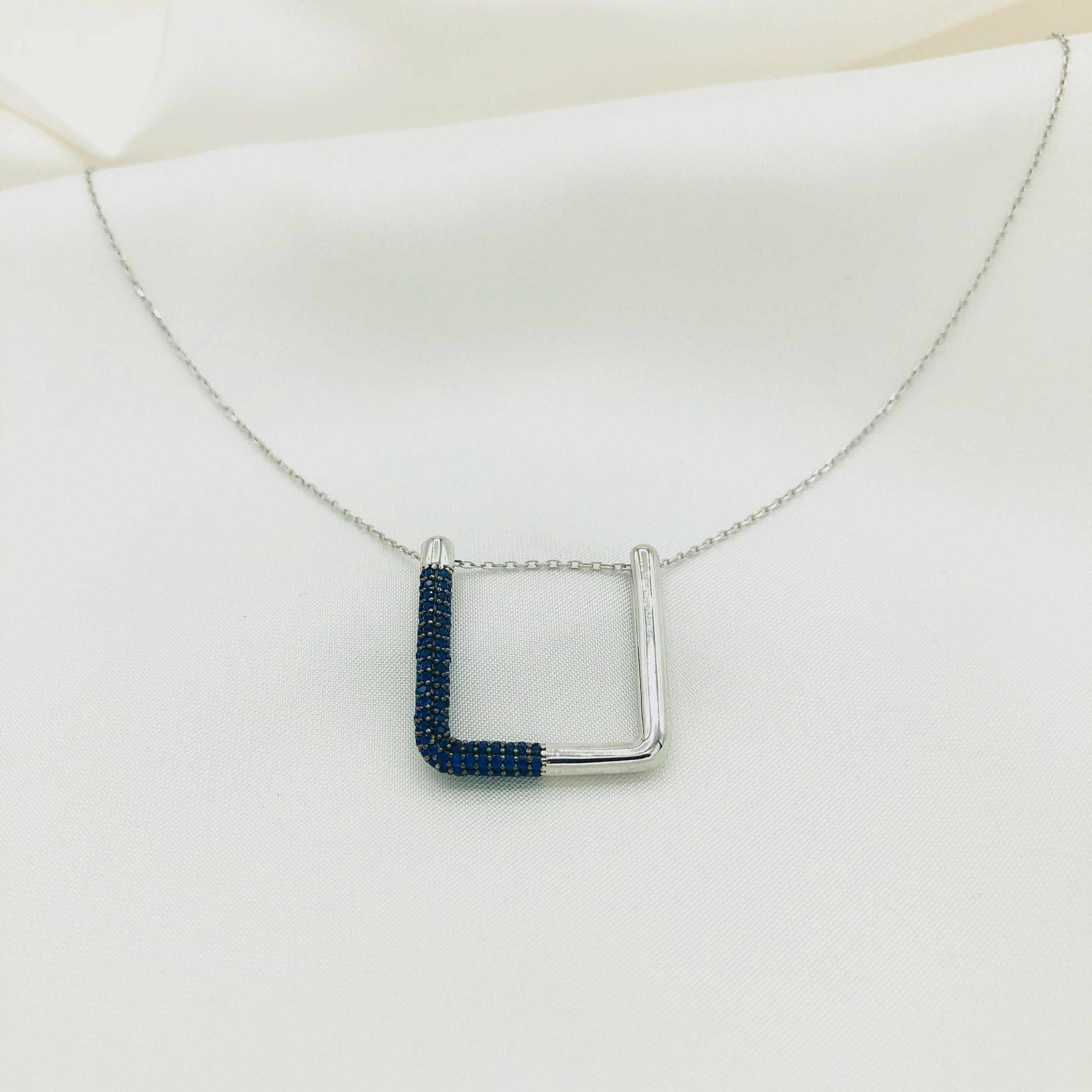 "Zoe" Halskette saphirblau