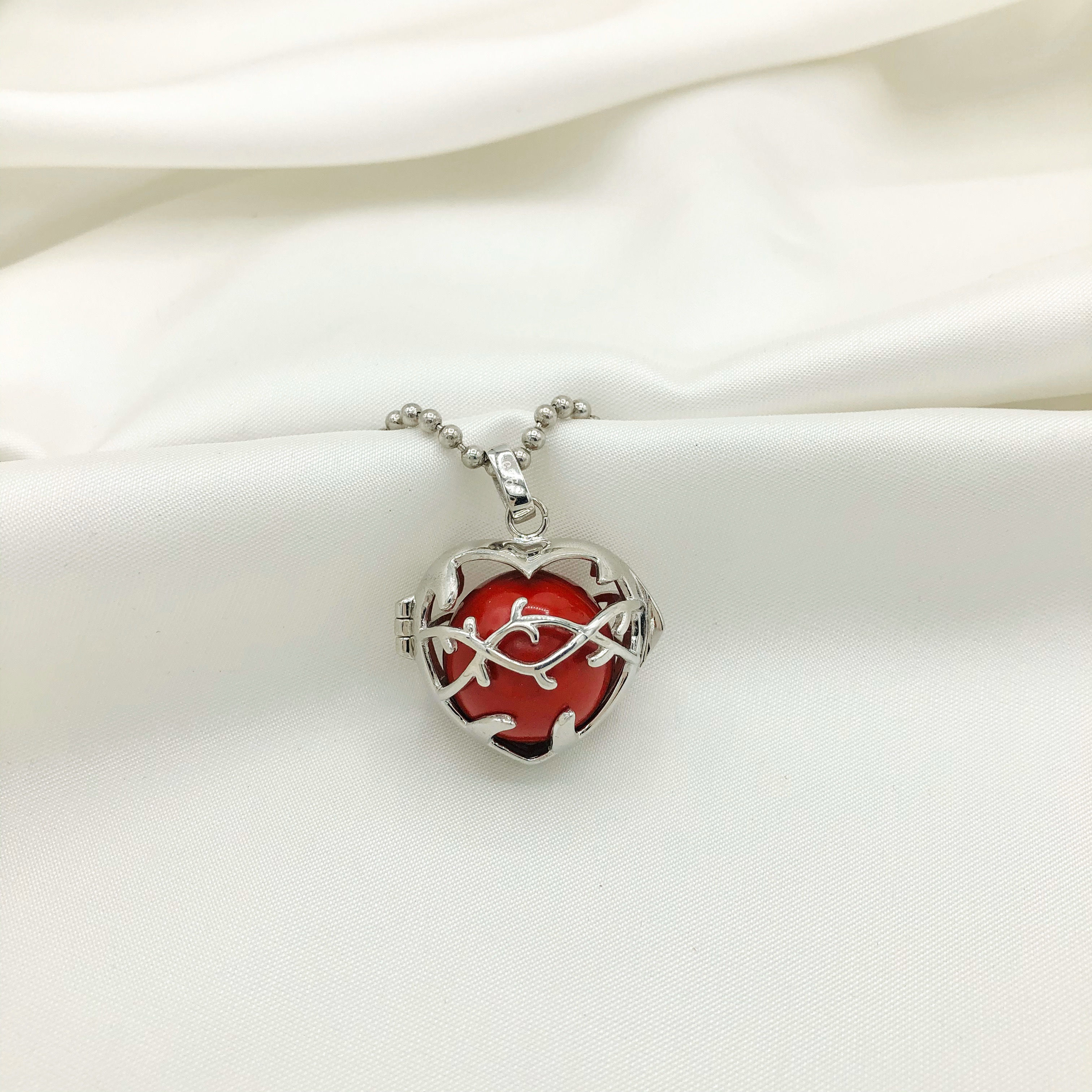 "Amelie" Klangkugelherzkette