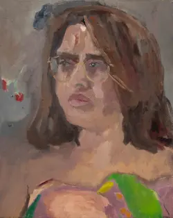 Eva looks aside